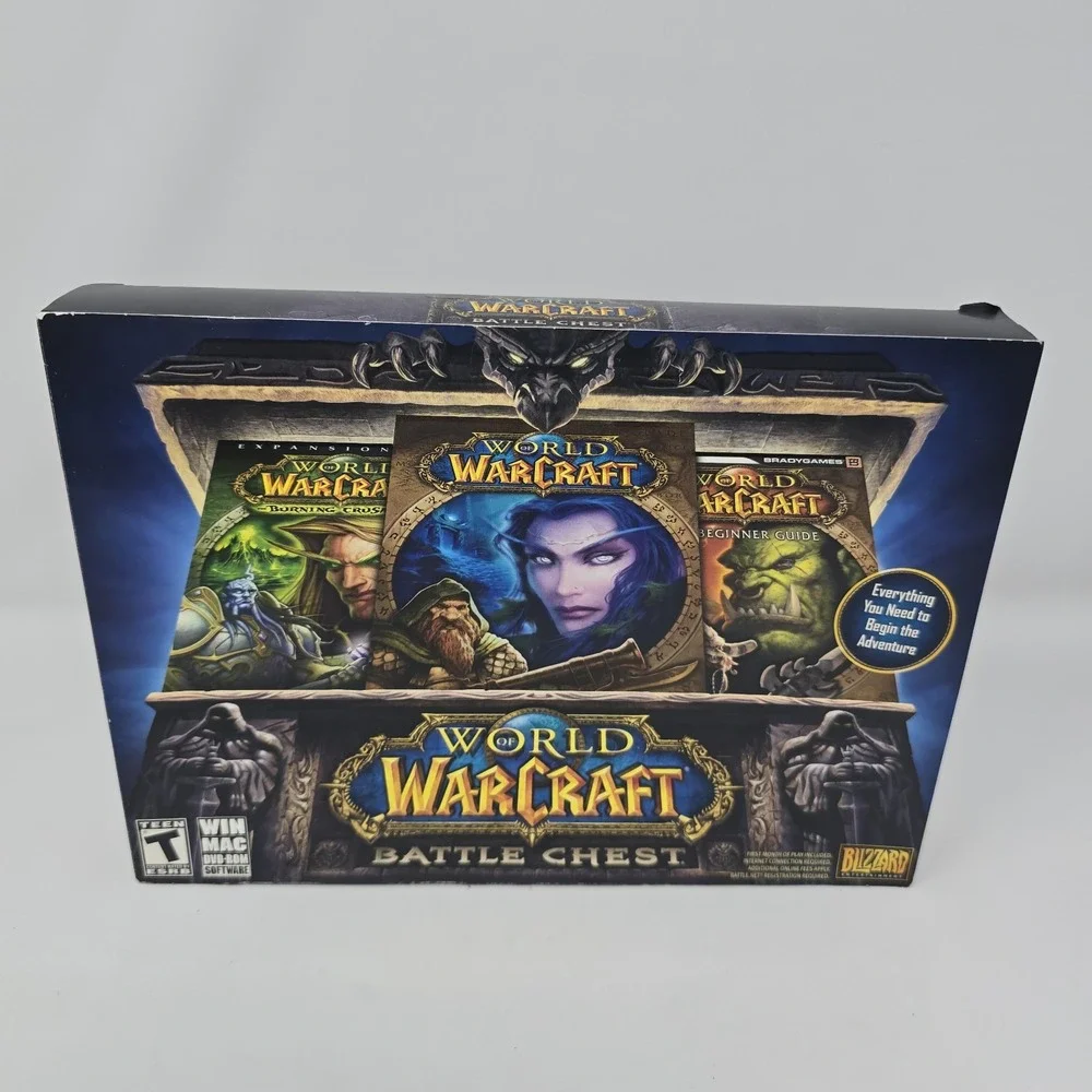World‎ of Warcraft Battle Chest COMPLETE w ALL Key Codes Rare 2007 PC Ships FAST